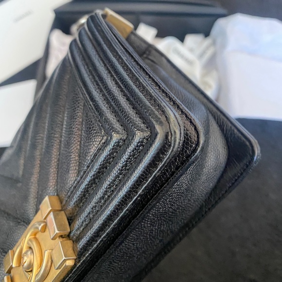 SOLD Chanel chevron grained calfskin boy bag - Picture 4 of 8